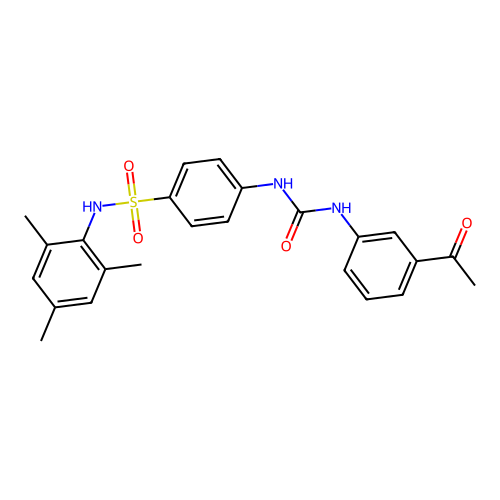 1-(3-Acetylphenyl)-3-[4-[(2,4,6-trimethylphenyl)sulfamoyl]phenyl]urea structure