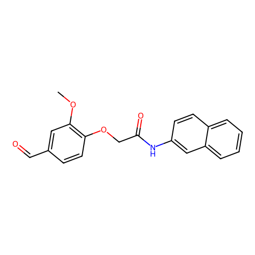 2-(4-formyl-2-methoxyphenoxy)-N-(naphthalen-2-yl)acetamide structure