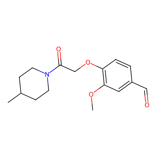 3-Methoxy-4-[2-(4-methyl-piperidin-1-yl)-2-oxo-ethoxy]-benzaldehyde structure