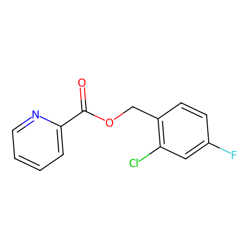 2-Chloro-4-fluorobenzyl picolinate structure