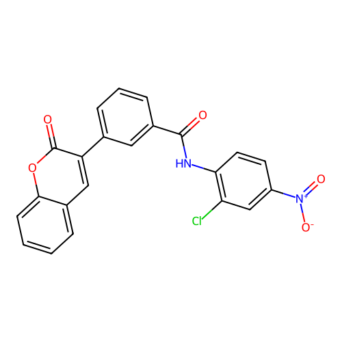 N-(2-chloro-4-nitrophenyl)-3-(2-oxochromen-3-yl)benzamide structure