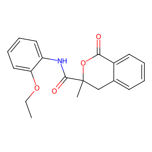 N-(2-ethoxyphenyl)-3-methyl-1-oxo-3,4-dihydro-1H-isochromene-3-carboxamide structure