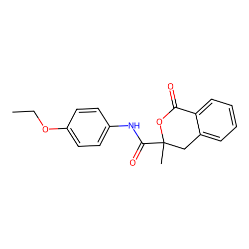 N-(4-ethoxyphenyl)-3-methyl-1-oxo-3,4-dihydro-1H-isochromene-3-carboxamide structure