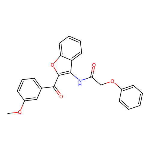 N-[2-(3-methoxybenzoyl)-1-benzofuran-3-yl]-2-phenoxyacetamide structure