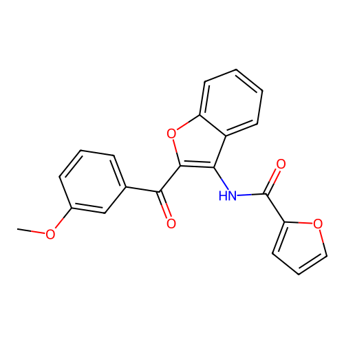 N-[2-(3-methoxybenzoyl)-1-benzofuran-3-yl]furan-2-carboxamide structure
