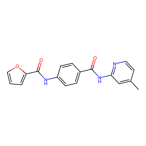 N-[4-[(4-methylpyridin-2-yl)carbamoyl]phenyl]furan-2-carboxamide structure
