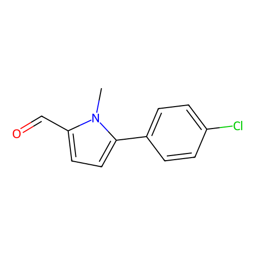 5-(4-chlorophenyl)-1-methyl-1H-pyrrole-2-carbaldehyde structure