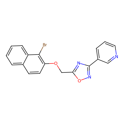 5-[(1-Bromonaphthalen-2-yl)oxymethyl]-3-pyridin-3-yl-1,2,4-oxadiazole structure