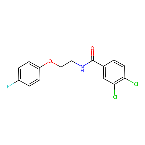 3,4-dichloro-N-[2-(4-fluorophenoxy)ethyl]benzamide structure