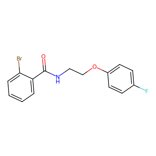 2-bromo-N-[2-(4-fluorophenoxy)ethyl]benzamide structure