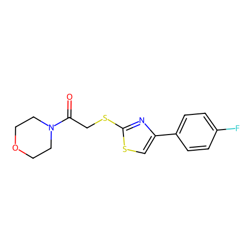 4-({[4-(4-Fluorophenyl)-1,3-thiazol-2-yl]thio}acetyl)morpholine structure