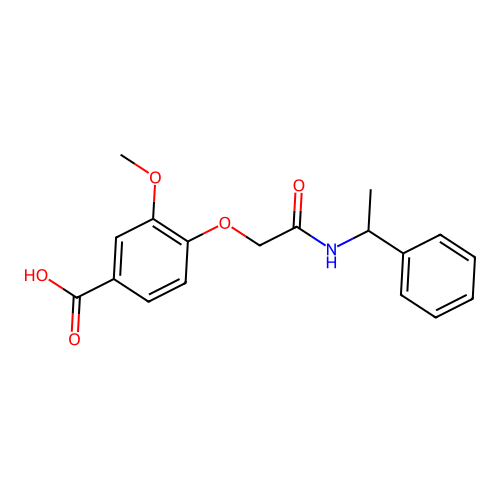 3-Methoxy-4-{2-oxo-2-[(1-phenylethyl)amino]ethoxy}benzoic acid structure