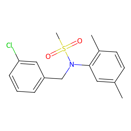 N-[(3-chlorophenyl)methyl]-N-(2,5-dimethylphenyl)methanesulfonamide structure