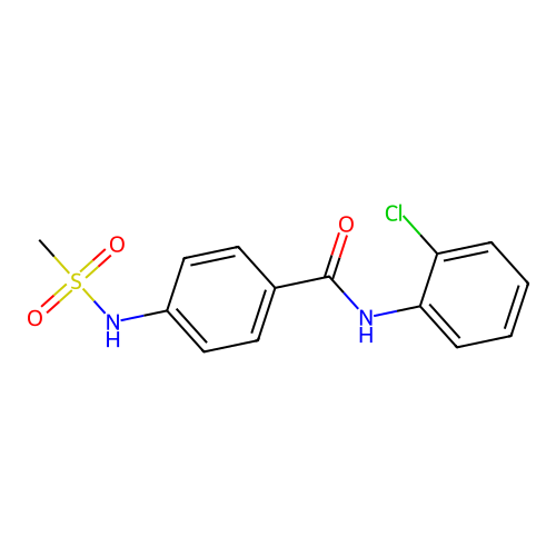 N-(2-chlorophenyl)-4-[(methylsulfonyl)amino]benzamide structure