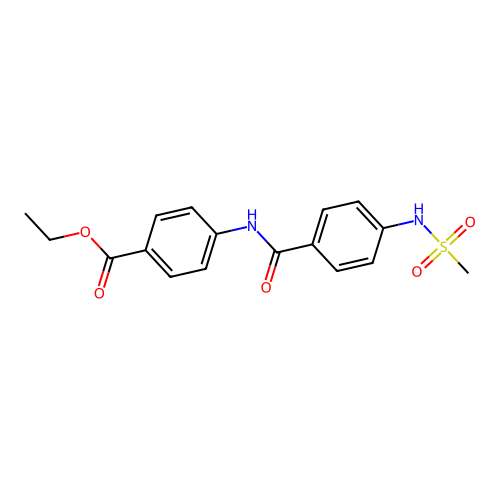 Ethyl 4-({4-[(methylsulfonyl)amino]benzoyl}amino)benzoate structure
