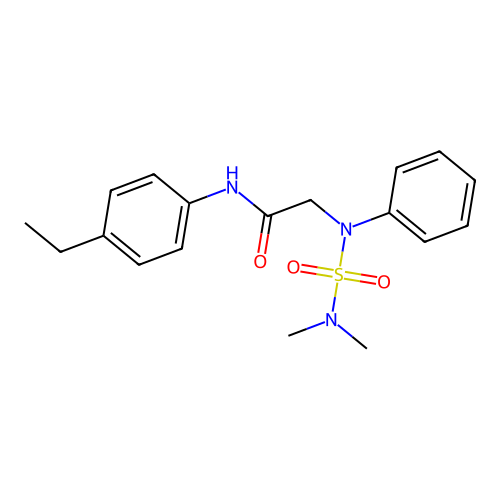 2-[N-(dimethylsulfamoyl)anilino]-N-(4-ethylphenyl)acetamide structure