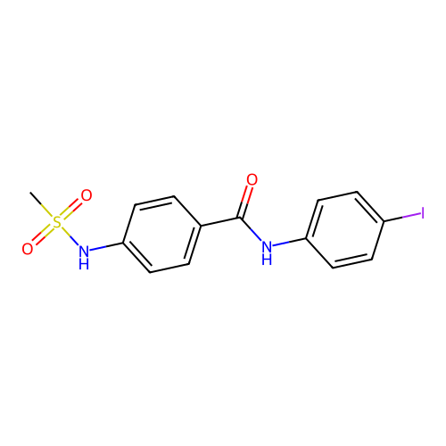 N-(4-iodophenyl)-4-(methanesulfonamido)benzamide structure