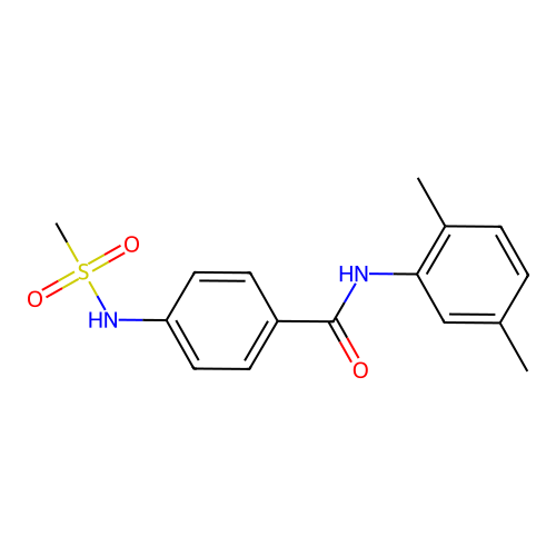 N-(2,5-dimethylphenyl)-4-(methanesulfonamido)benzamide structure