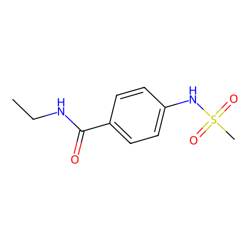 N-ethyl-4-[(methylsulfonyl)amino]benzamide structure