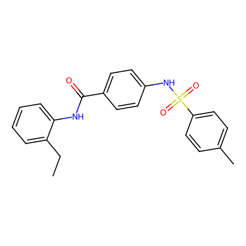N-(2-ethylphenyl)-4-[(4-methylphenyl)sulfonylamino]benzamide structure
