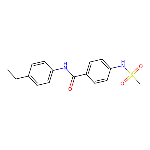 N-(4-ethylphenyl)-4-(methanesulfonamido)benzamide structure