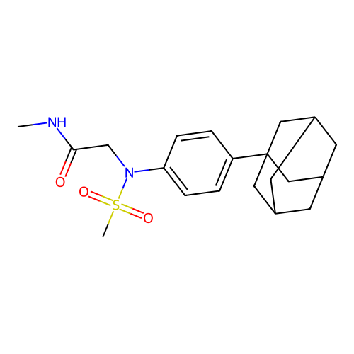 2-[4-(1-adamantyl)-N-methylsulfonylanilino]-N-methylacetamide structure