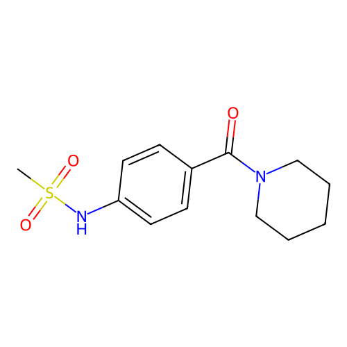 N-[4-(piperidine-1-carbonyl)phenyl]methanesulfonamide structure