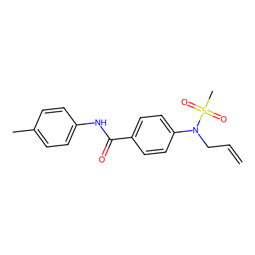N-(4-methylphenyl)-4-[methylsulfonyl(prop-2-enyl)amino]benzamide structure