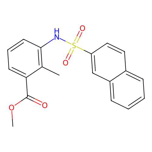 Methyl 2-methyl-3-[(naphthalen-2-ylsulfonyl)amino]benzoate structure