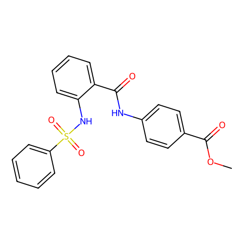 Methyl 4-({2-[(phenylsulfonyl)amino]benzoyl}amino)benzoate structure