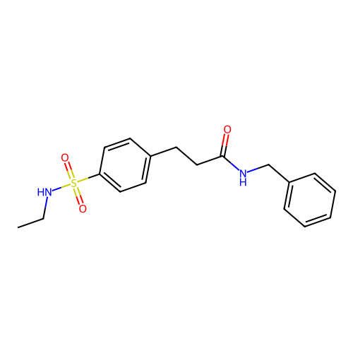 N-benzyl-3-[4-(ethylsulfamoyl)phenyl]propanamide structure