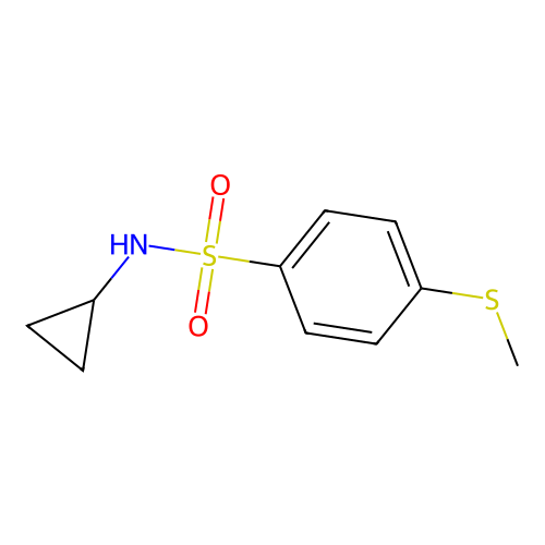 N-cyclopropyl-4-methylsulfanylbenzenesulfonamide structure