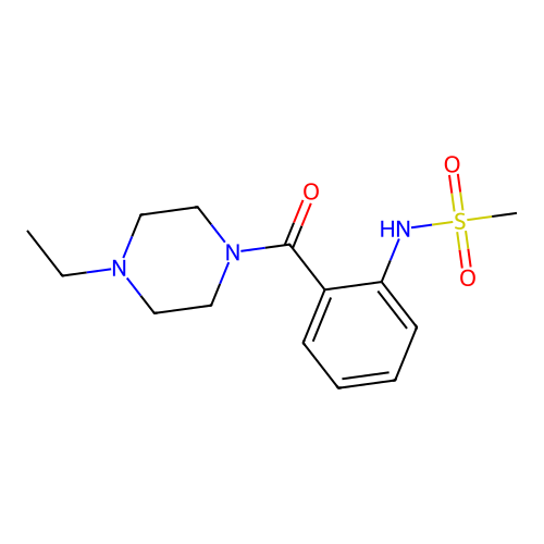 N-[2-(4-ethylpiperazine-1-carbonyl)phenyl]methanesulfonamide structure