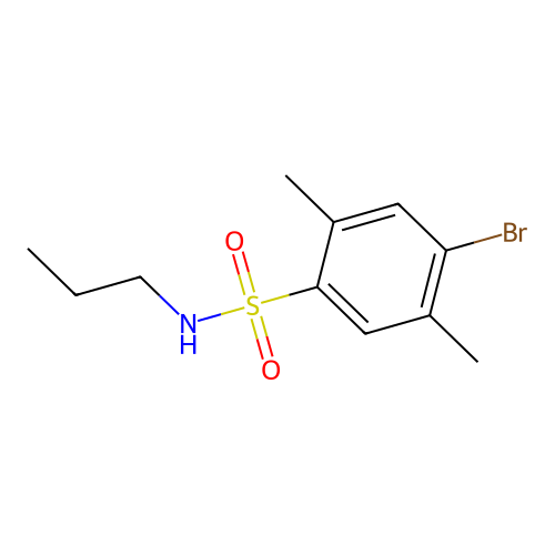 4-bromo-2,5-dimethyl-N-propylbenzenesulfonamide structure