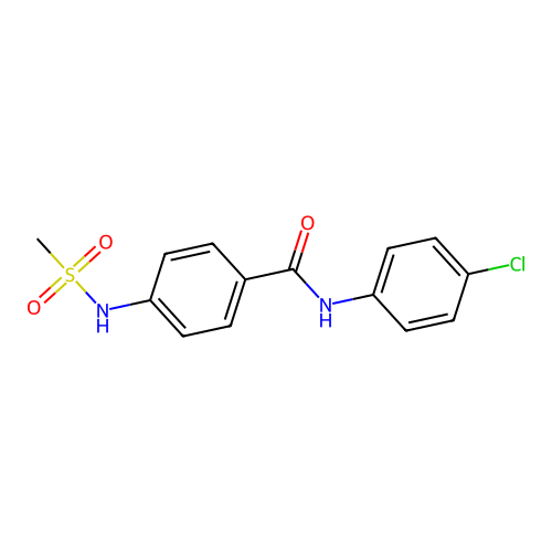 N-(4-chlorophenyl)-4-(methanesulfonamido)benzamide structure