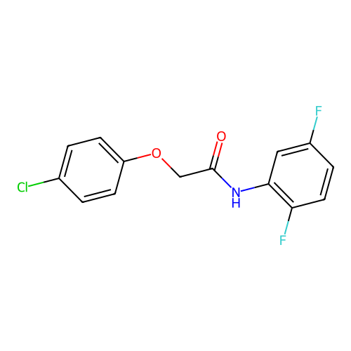 2-(4-chlorophenoxy)-N-(2,5-difluorophenyl)acetamide structure