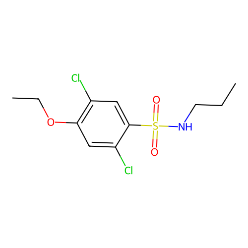 2,5-dichloro-4-ethoxy-N-propylbenzenesulfonamide structure