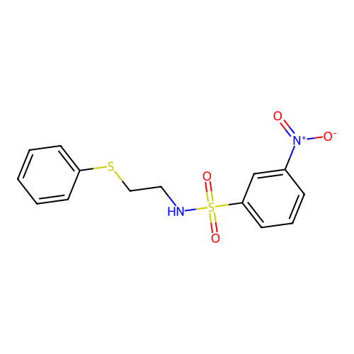 3-nitro-N-(2-phenylsulfanylethyl)benzenesulfonamide structure