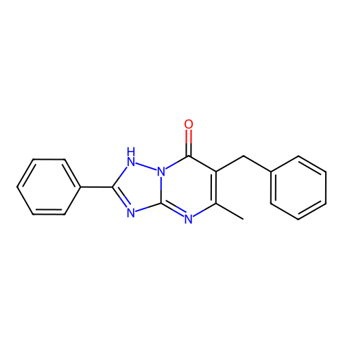 6-benzyl-5-methyl-2-phenyl[1,2,4]triazolo[1,5-a]pyrimidin-7(4H)-one structure