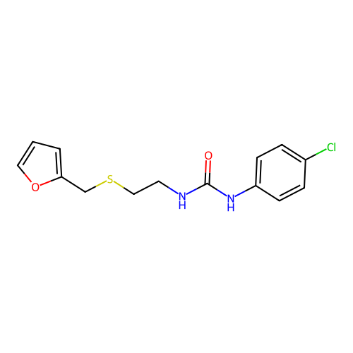 1-(4-Chlorophenyl)-3-{2-[(furan-2-ylmethyl)sulfanyl]ethyl}urea structure