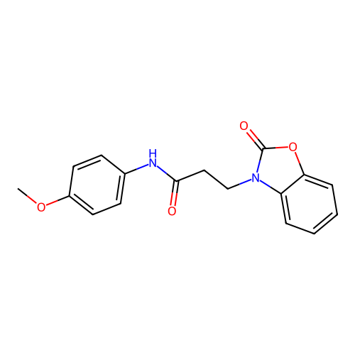 N-(4-methoxyphenyl)-3-(2-oxo-1,3-benzoxazol-3(2H)-yl)propanamide structure