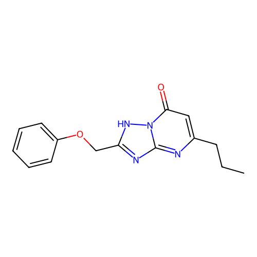 2-(phenoxymethyl)-5-propyl[1,2,4]triazolo[1,5-a]pyrimidin-7(3H)-one structure