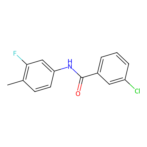 3-chloro-N-(3-fluoro-4-methylphenyl)benzamide structure