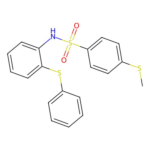 4-methylsulfanyl-N-(2-phenylsulfanylphenyl)benzenesulfonamide structure