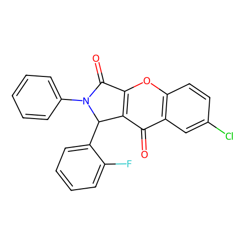 7-Chloro-1-(2-fluorophenyl)-2-phenyl-1,2-dihydrochromeno[2,3-c]pyrrole-3,9-dione structure