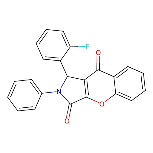 1-(2-Fluorophenyl)-2-phenyl-1,2-dihydrochromeno[2,3-c]pyrrole-3,9-dione structure