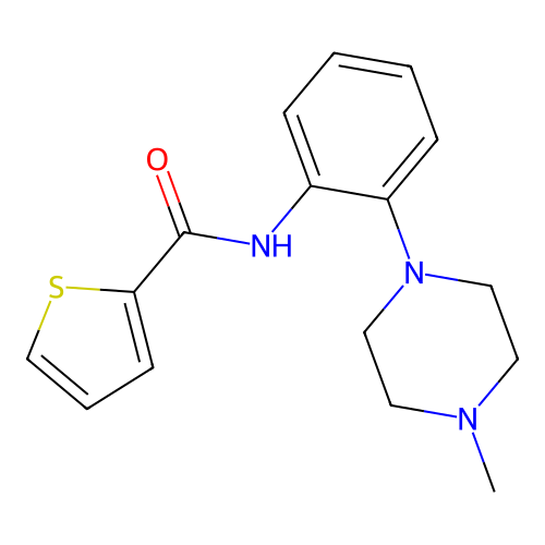 N-[2-(4-methylpiperazin-1-yl)phenyl]thiophene-2-carboxamide structure