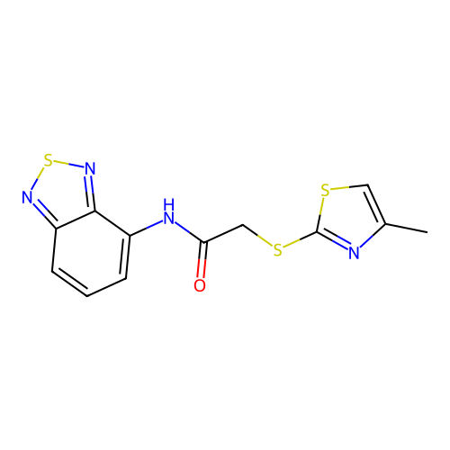 N-(2,1,3-benzothiadiazol-4-yl)-2-[(4-methyl-1,3-thiazol-2-yl)sulfanyl]acetamide structure