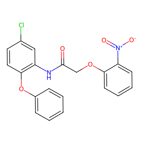 N-(5-chloro-2-phenoxyphenyl)-2-(2-nitrophenoxy)acetamide structure