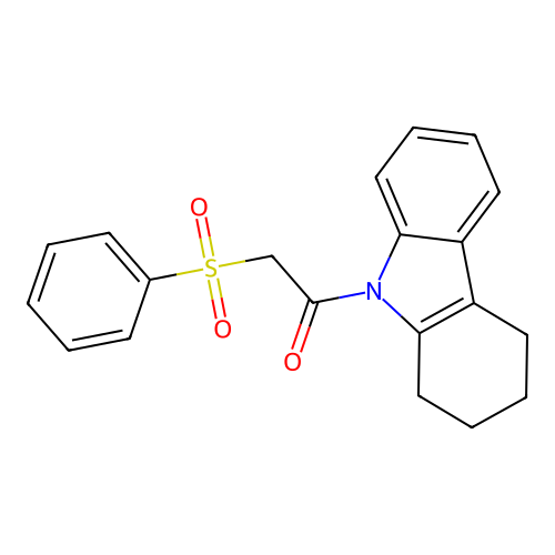 2-(Benzenesulfonyl)-1-(1,2,3,4-tetrahydrocarbazol-9-yl)ethanone structure